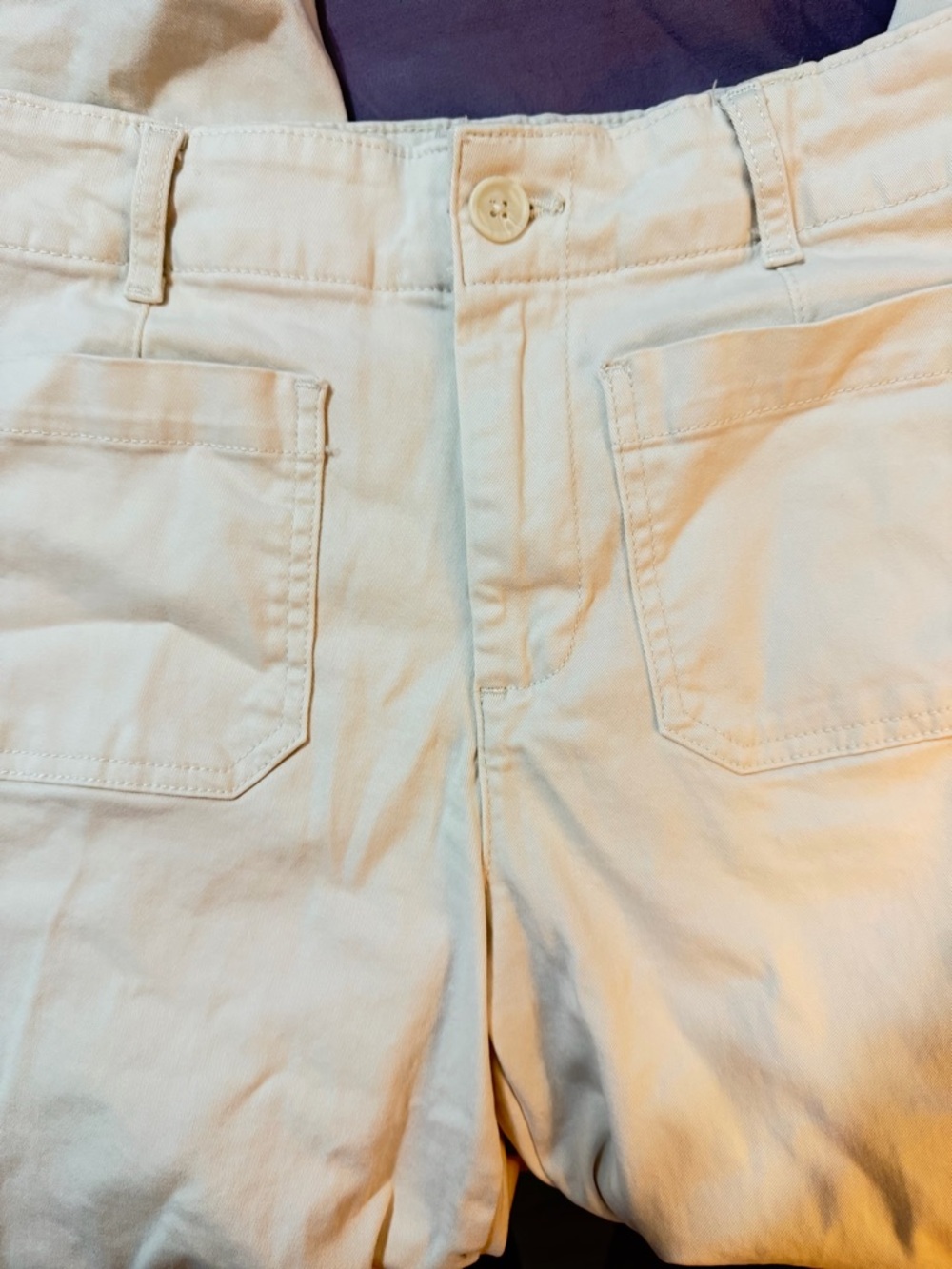 Worn Once! Bagatelle Women's White Cropped Jeans with Black Scalloped Embroidery - Picture 11 of 11